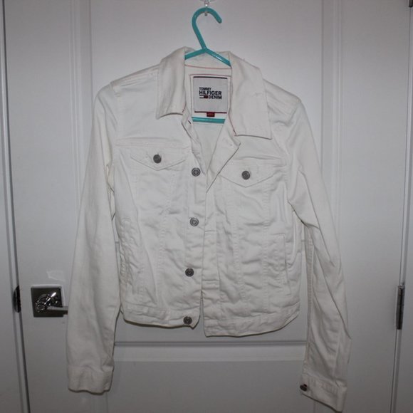 Tommy Hilfiger White Denim Jacket - Picture 1 of 3